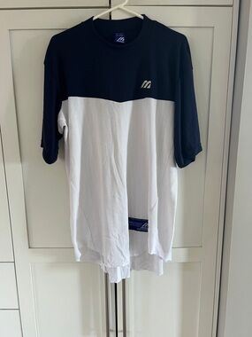 Mizuno Navy and White Short Sleeve Performance Tee